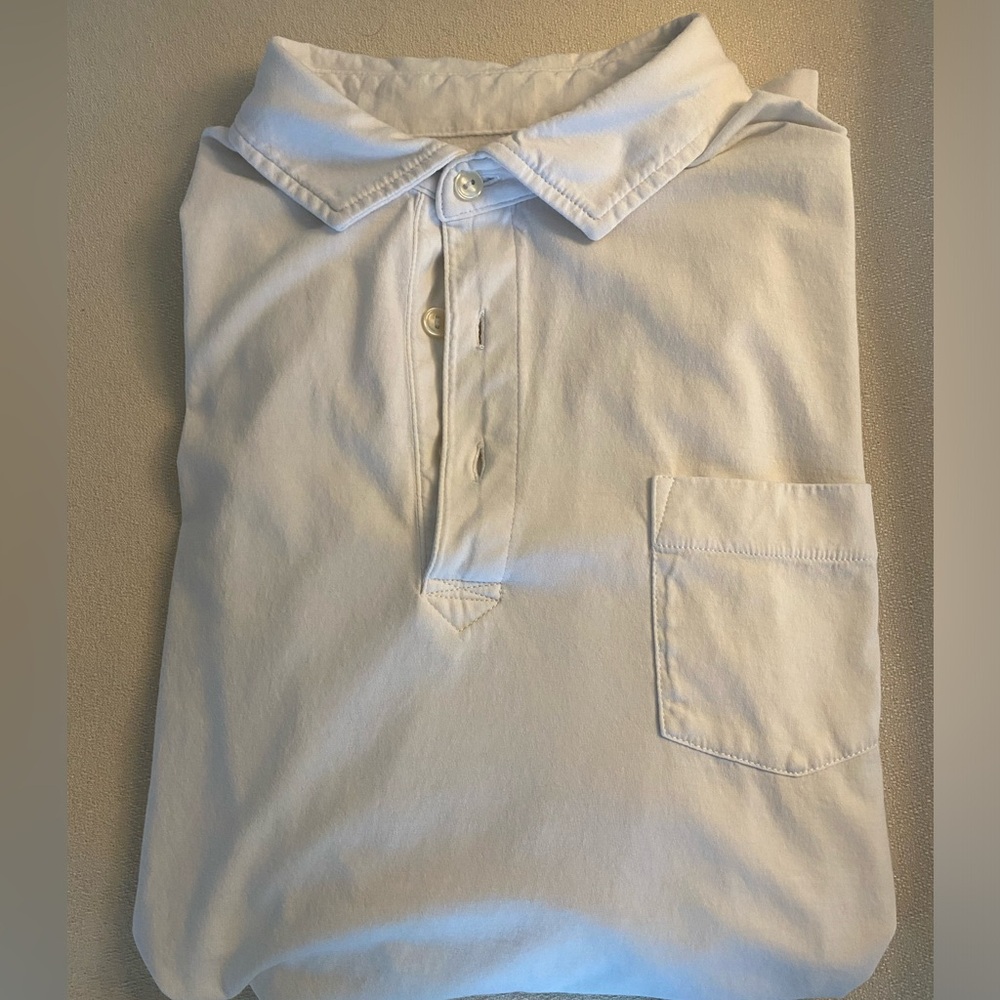 Peter Millar white pocket polo